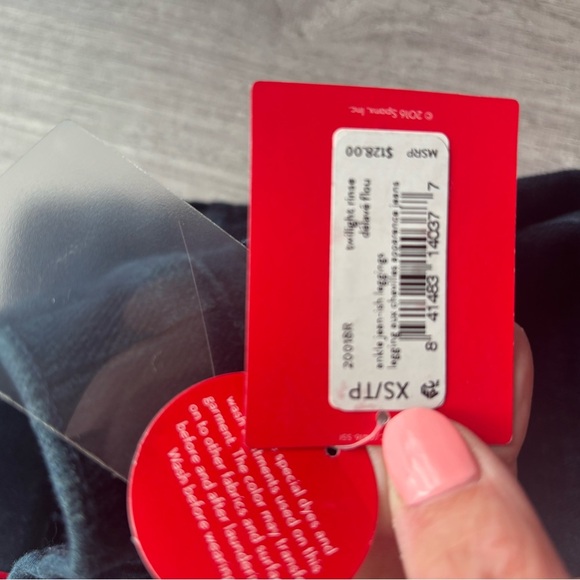 * SPANX Women's Dark Blue Jeggings - Picture 2 of 3